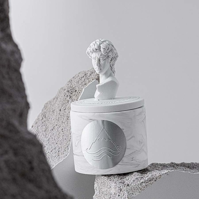 Geur Met de hand gemaakte Bemerkte Kaars George David COS Plaster Gypsum Sculpture