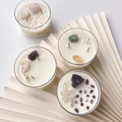 De Douane Logo Soy Wax Crystal Stone van het AROMAhuis schouwt Bemerkt Groot 10 oz