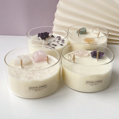 De Douane Logo Soy Wax Crystal Stone van het AROMAhuis schouwt Bemerkt Groot 10 oz