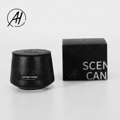 Het zwarte Matte Glass Jar Soy Wax Bemerkte van de de Kaarsendouane van het Aromahuis Privé Etiket