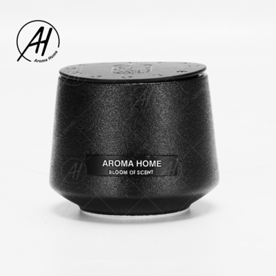 Het zwarte Matte Glass Jar Soy Wax Bemerkte van de de Kaarsendouane van het Aromahuis Privé Etiket