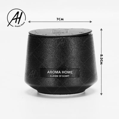Het zwarte Matte Glass Jar Soy Wax Bemerkte van de de Kaarsendouane van het Aromahuis Privé Etiket