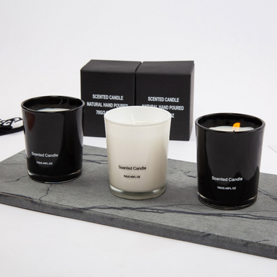 Van de het Glaskruik van het AROMAhuis Kaarsen de Op hoog niveau 2.5OZ 7.6OZ 10OZ in Zwart Bemerkt Wit
