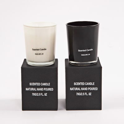 Van de het Glaskruik van het AROMAhuis Kaarsen de Op hoog niveau 2.5OZ 7.6OZ 10OZ in Zwart Bemerkt Wit