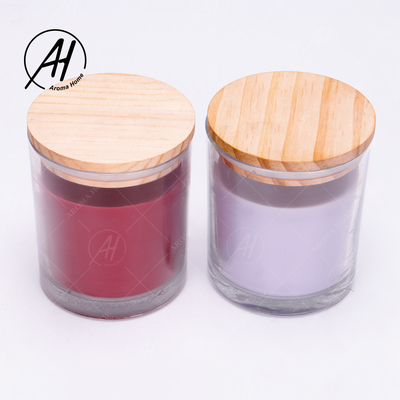 Van het het Dekselhuis van de glaskruik Houten de Kaarsen Privé Etiket 8OZ van Dor Custom Soy Wax Scented