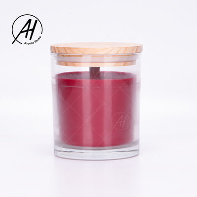Van het het Dekselhuis van de glaskruik Houten de Kaarsen Privé Etiket 8OZ van Dor Custom Soy Wax Scented