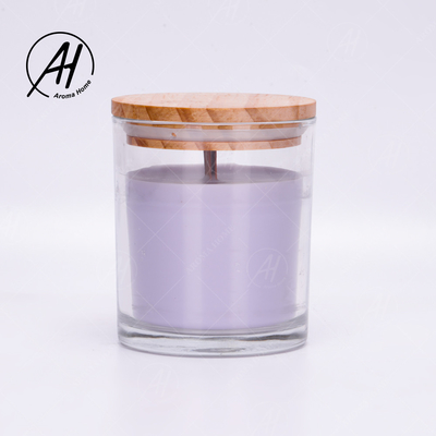 Van het het Dekselhuis van de glaskruik Houten de Kaarsen Privé Etiket 8OZ van Dor Custom Soy Wax Scented