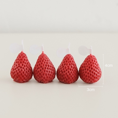 De rode Roze Gesneden Kaars Aromatische naar huis Bemerkte Handmad van de Aardbeiensoja Was