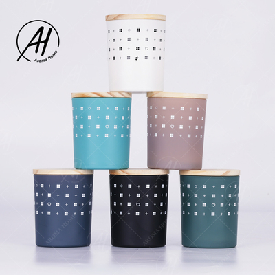 Van de het Glaskruik van het AROMAhuis van de het Deksel Rookloos Soja Houten de Kaars Privé Etiket 5.5OZ 7OZ 8OZ