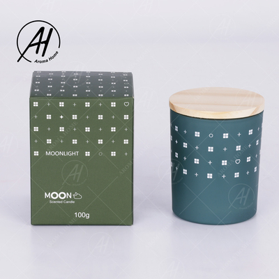 Van de het Glaskruik van het AROMAhuis van de het Deksel Rookloos Soja Houten de Kaars Privé Etiket 5.5OZ 7OZ 8OZ
