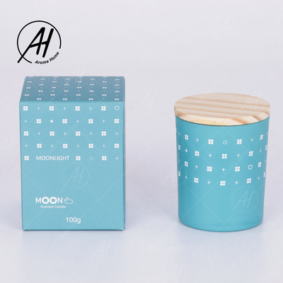 Van de het Glaskruik van het AROMAhuis van de het Deksel Rookloos Soja Houten de Kaars Privé Etiket 5.5OZ 7OZ 8OZ