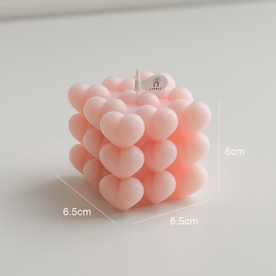 Het roze van het de Wasaroma van de Strand Natuurlijke Soja Gevormde Hart van de het Huiskaars Bemerkt Aangepast