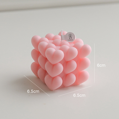 Het roze van het de Wasaroma van de Strand Natuurlijke Soja Gevormde Hart van de het Huiskaars Bemerkt Aangepast
