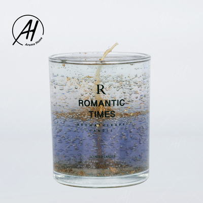 Van de het Glaskruik van de huwelijks de Romantische Echte Bloem van de de Kaarsensoja van de de Wasgeur Gelei 7OZ 8OZ