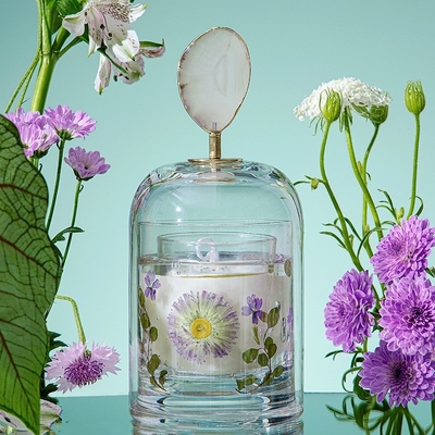 De Geurkaars van Crystal Cup Healing Soy Wax van de Aromatherapy Onsterfelijke Bloem met Dekking