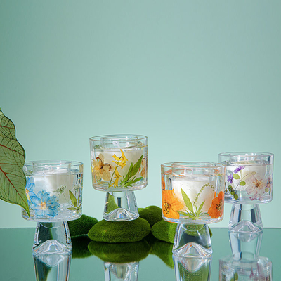 Velas die Onsterfelijk Bloemglas Crystal Cup Aromatherapy Scented Candle met Zak helen