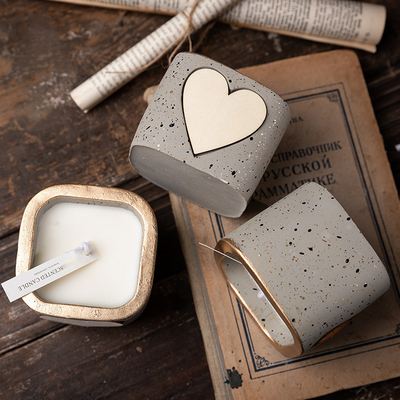 De groene Kaars van het Hart Vierkante Aromatherapy van de Sojainstallatie Gemengde Was met Sterke Ontwerpbetekenis