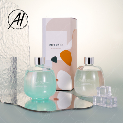 Koele van de het Glasfles van de de Zomerbel van het de Strookdeksel de Vezelstok Reed Diffuser Essential Oil Sets