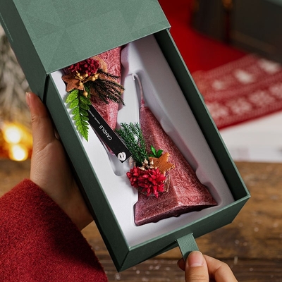 De romantische Piramidetype van de Bloemkerstboom Kaarsen van de Kegelpijler met 2pcs-Giftdoos