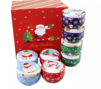 Het aangepaste Privé Etiket bemerkte Droge de Giftreeks van Bloemcrystal soy wax tin candle