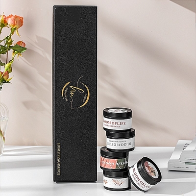 Van de de Kaarsgift de Vastgestelde 100% van de decorkruik van de de Sojawas Reis Tin Scented Candle 5pcs/Set