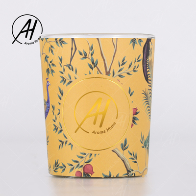 Fireless het Glaskruik Bemerkte Kaarsen Reed Diffuser Set With Box van de etiket Noordse Stijl