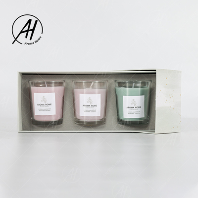 Van de de Wasgeur van Mini Home Glass Jar Soy van de Aromatherapypartij de Kaars Kleurrijke Gift Vastgestelde 5.5OZ 3PCS