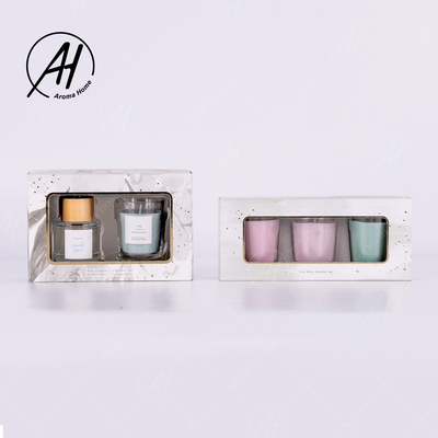Van de de Wasgeur van Mini Home Glass Jar Soy van de Aromatherapypartij de Kaars Kleurrijke Gift Vastgestelde 5.5OZ 3PCS