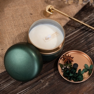 Droge de Bloemgeur Tin Scented Candle Handmade van huwelijksweggevertjes