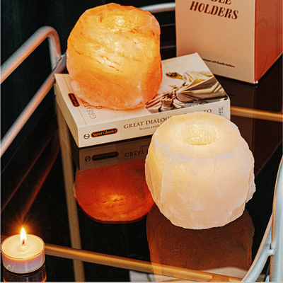 Crystal Stone Ornaments Rock Lamp plaatste 4 Tealight Kaarshouder