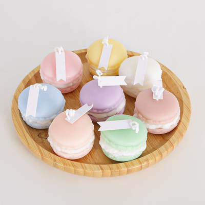 De privé Kaars van het Aromamini soy wax macaron handmade van het Etiketfruit voor Badkamers