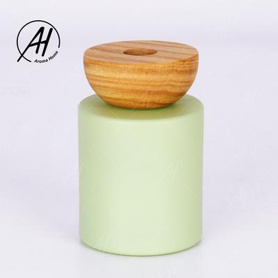 Van de Flessenreed diffuser 150ml van het gift Vastgestelde naar huis Groene Glas Witte de Rotanstokken