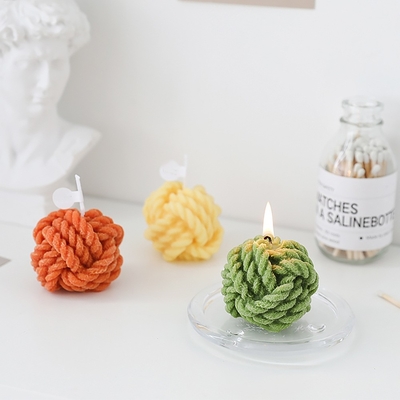 Met de hand gemaakt Aromatherapy Klein Wollen de Kaarsgaren Bal Gevormd Art Candles van vlekdiy
