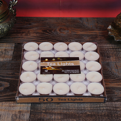 Het Aromatherapyhart vormde Rookloze Tealight-Sojawas bemerkte Kaarsen 50 PCs
