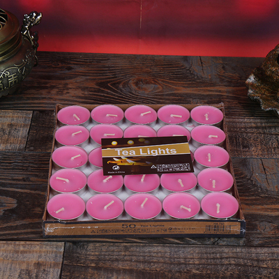 Het Aromatherapyhart vormde Rookloze Tealight-Sojawas bemerkte Kaarsen 50 PCs
