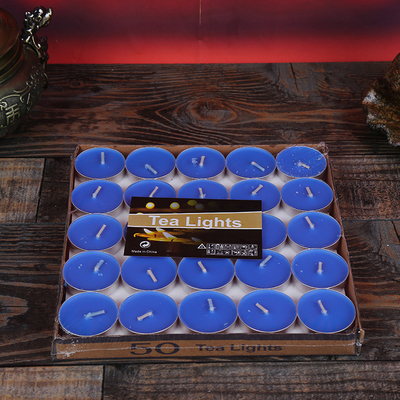 Het Aromatherapyhart vormde Rookloze Tealight-Sojawas bemerkte Kaarsen 50 PCs