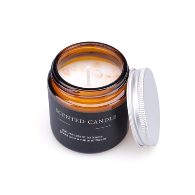 De bruine Bemerkte Kaars Velas van Glasaromatherapy Luxe bloeit het Helen Kristal