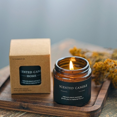 De bruine Bemerkte Kaars Velas van Glasaromatherapy Luxe bloeit het Helen Kristal