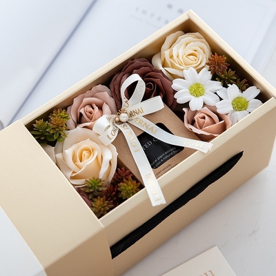 Luxe Gepersonaliseerde van de het Glaskruik van de Installatiebloem Bruine van de de Sojawas Bemerkte Kaars de Giftreeks