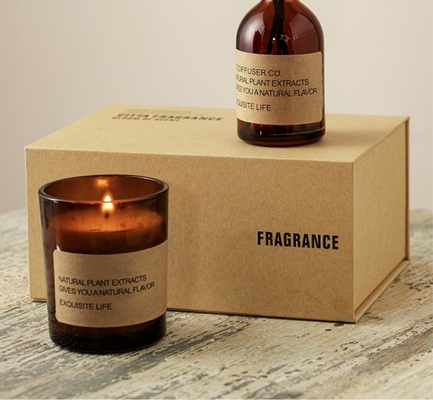 Van de Kaarsenreed diffusers gift set with van de Aromatherapysoja de Was Bemerkte Houten Pallet