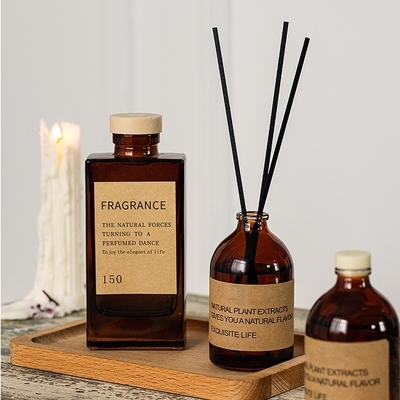 Van het de Flessen de Bruine Parfum 100ml van het Aromatherapyglas Luxe Reed Diffuser
