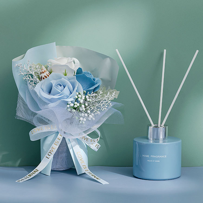 Van de de Stokbloem van de etherische oliegeur van de het Glasfles Geurbestrijdende de Luchtverfrissing Reed Diffuser