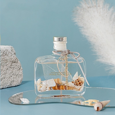 Het unieke van de de Doosdekking van de Flessengift van de de Containeroceaan Bemerkte Olie Glas Reed Diffuser