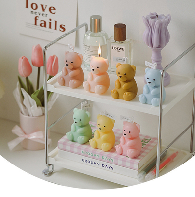 De Decoratie Met de hand gemaakt Teddy Bear Shaped Candle Scented van verjaardagshandcraft