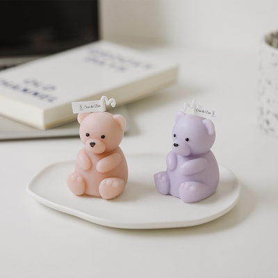 De Decoratie Met de hand gemaakt Teddy Bear Shaped Candle Scented van verjaardagshandcraft