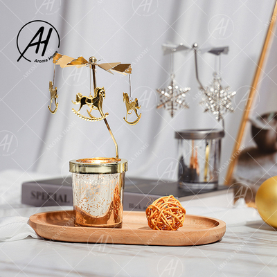 De bulk de Geurkaars van de Glaskruik Roterende het Draven Kaars van het het Aromahuis van de Paardlamp