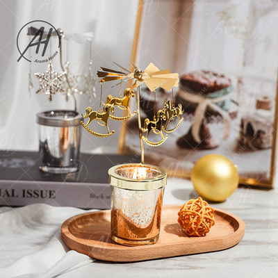 De bulk de Geurkaars van de Glaskruik Roterende het Draven Kaars van het het Aromahuis van de Paardlamp