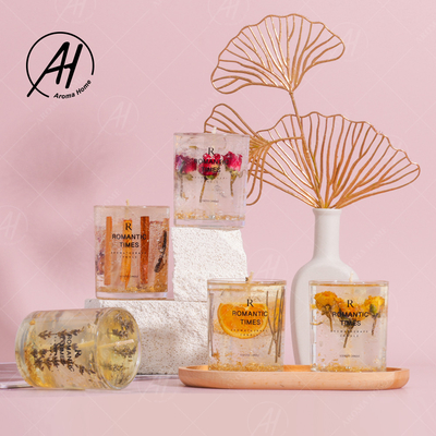 De populaire Stijl Aangepaste Aromatherapy-Echte Bloem Jelly Cup Wax van de Giftdoos
