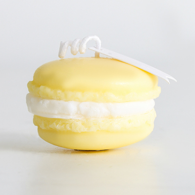 De veilige Unieke Met de hand gemaakte Bemerkte Kaarsen van Macaron met Gevoelige Kleuren