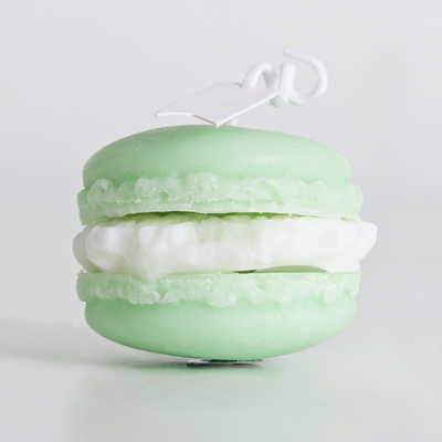 De veilige Unieke Met de hand gemaakte Bemerkte Kaarsen van Macaron met Gevoelige Kleuren